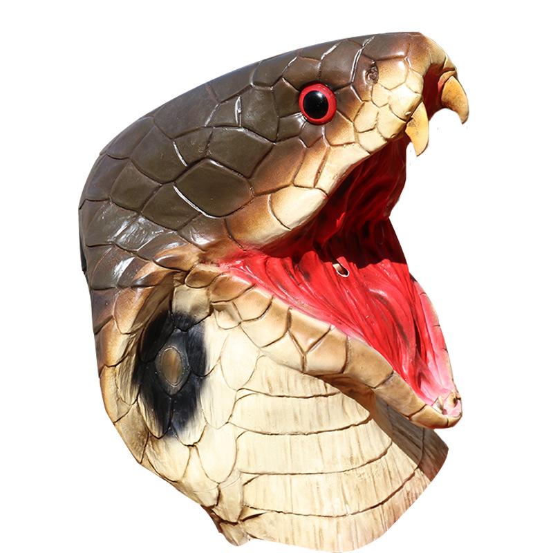 Halloween Animal Mask Snake Horror Mask Headgear Scary Prank Prop Party Horror Mask
