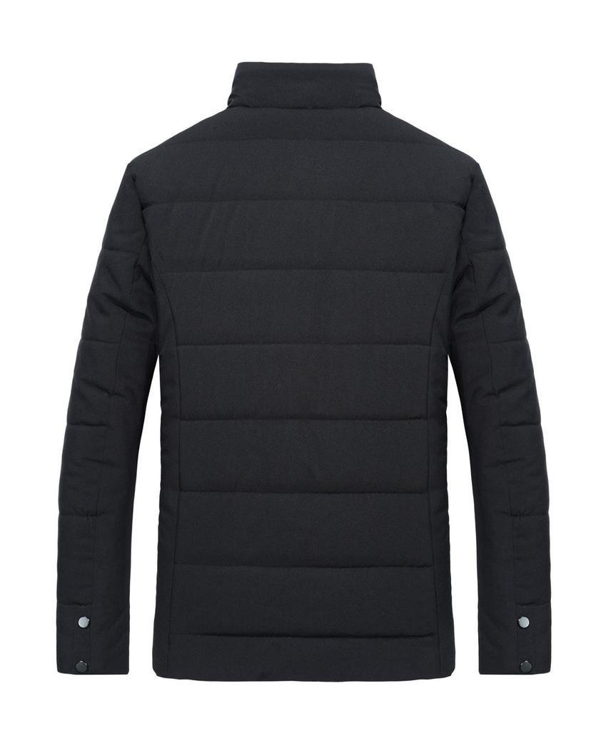 Men's Winter Padded Thickened Business Jacket Middle-aged Plus Size Stand-up Collar Warm Jacket