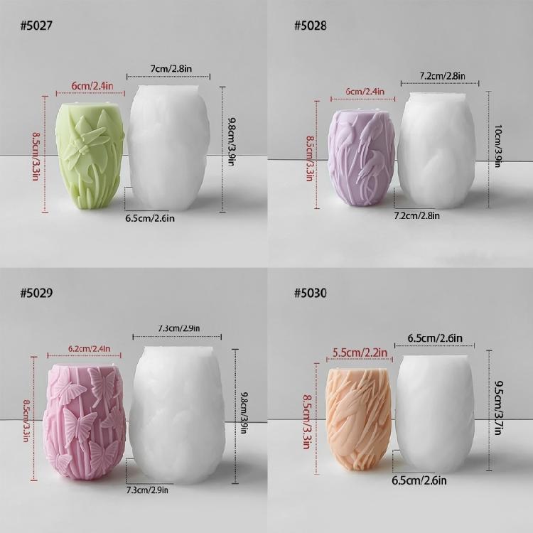 Silicone Molds for Relief Cylinder Scented Candle Sculptures Moulds Practical Silicone Molds for Scented Candle