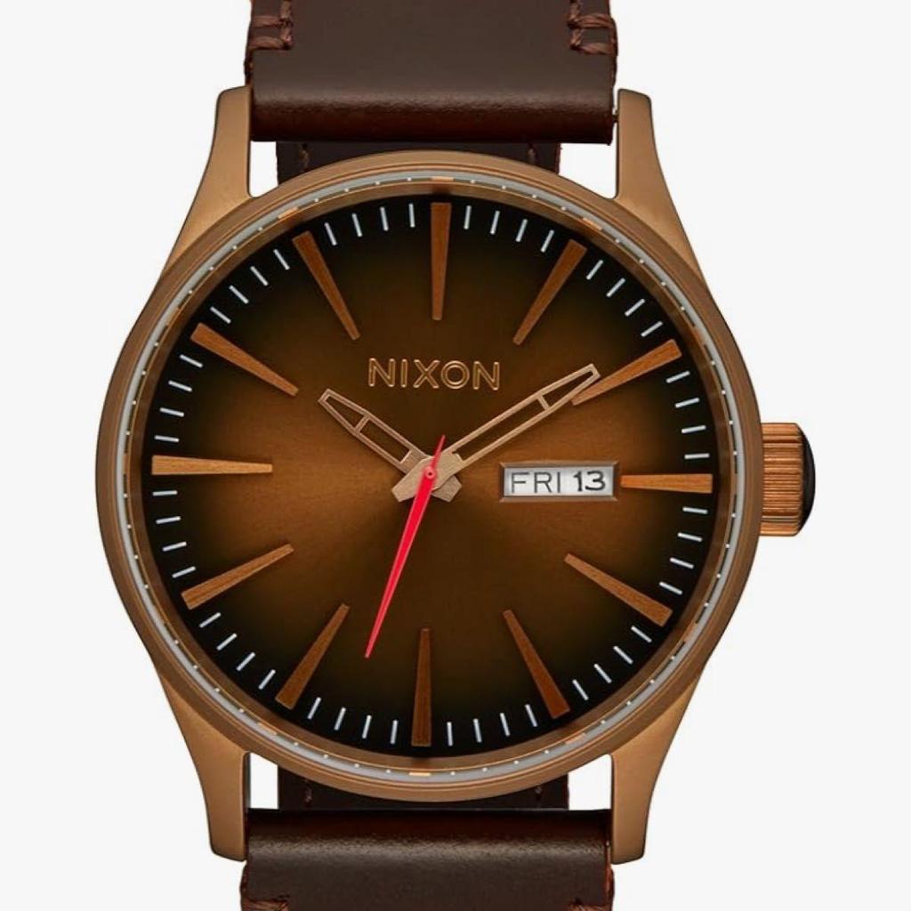 Used [Good condition] Nixon Sentry Leather Bronze/Black