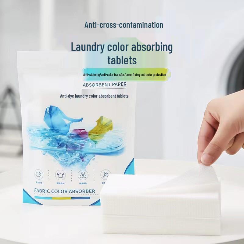 50-Pack Color Catcher Laundry Sheets - Anti-Color Bleeding & Staining Protection