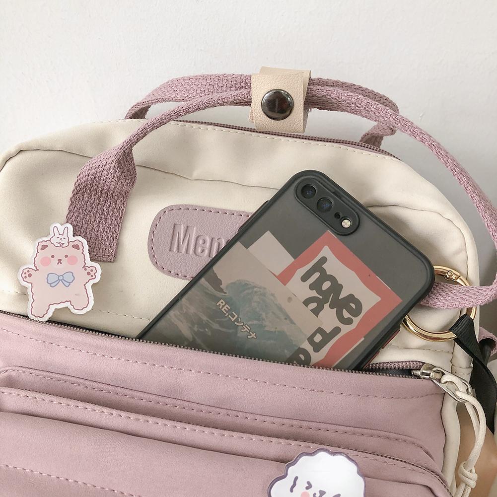 Roztomilé batohy v korejském stylu Kawaii Dámské Tašky přes rameno pro dospívající dívky Školní batoh Květinový cestovní ruksak