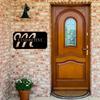 Metal Sign Rustic House Number Plaque Custom Family Name Address Decor for Garden Fence Wall New Home Gift