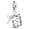 Silve Cross Travel Bible Cat Dog Chameleon Pet Charms Bead Diy Bracelet Bangle Of High Quality Fine Jewelry