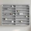 VidaXL Display Cabinet Concrete Grey 100x8.5x75 Cm Engineered Wood, Wall Cabinet, Wall Storage Cabinet, Cabinet 847936