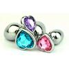 3 Size Anal Plug Heart Stainless Steel Crystal Anal Plug Removable Butt Plug Stimulator Anal Sex Toys Prostate Massager Dildo