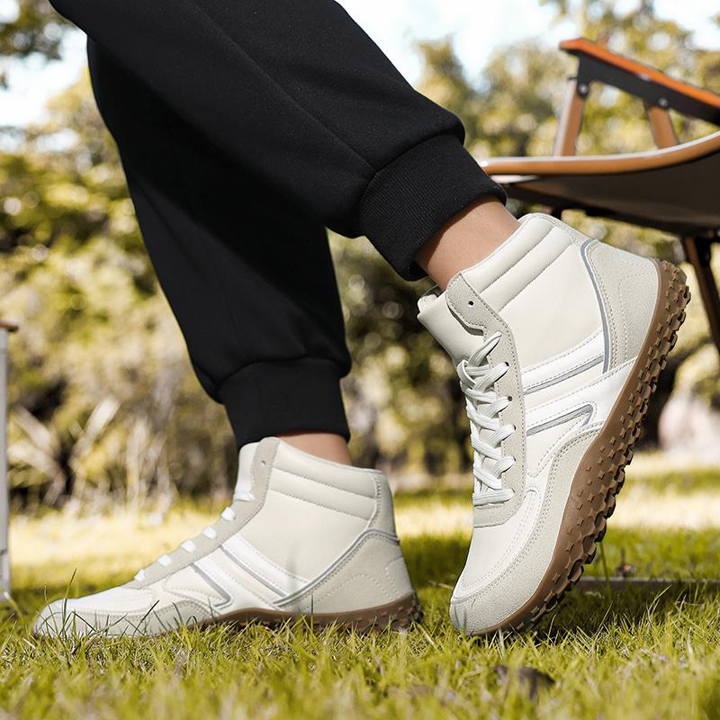 Fashion High-top Sports Shoes Men's Lace-up Running Shoes Elastic Casual Sneakers Women's Anti-slip Hiking Walking Shoes