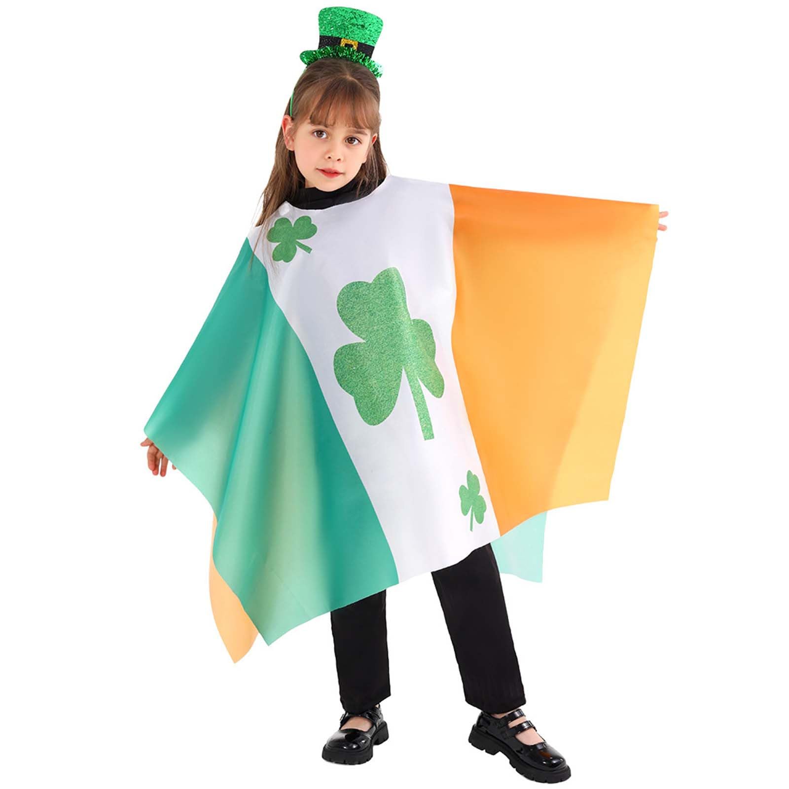 St. Patrick s Day Children s Boys And Girls  Shirt Set Fun And Cute Carnival Costume Party Festival Performance Costume L зелёный