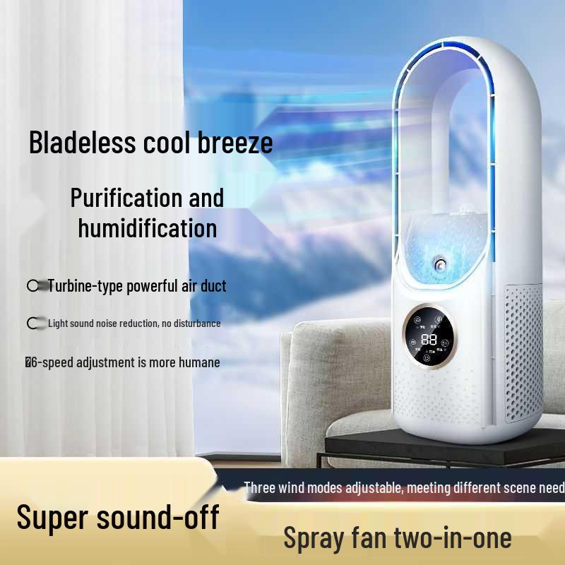 Leafless Mini Desktop USB Air Cooler & Humidifier Fan