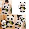 Cute Panda Plush Toy Stuffed Animal Doll Bamboo Shoot Flower Bear Gift For Girls And Kids