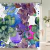 European Retro Flower Printed 3D Bath Curtains Waterproof Polyester Fabric Washable Bathroom Shower Curtain Screen With Hooks