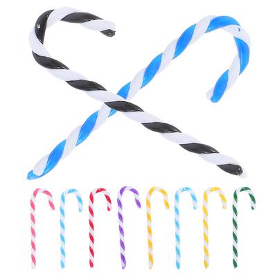 20 Pcs Crutch Decorative Pendant Christmas Hanging Ornament Mini Fake Candy Canes Home Craft Decorations Ornaments