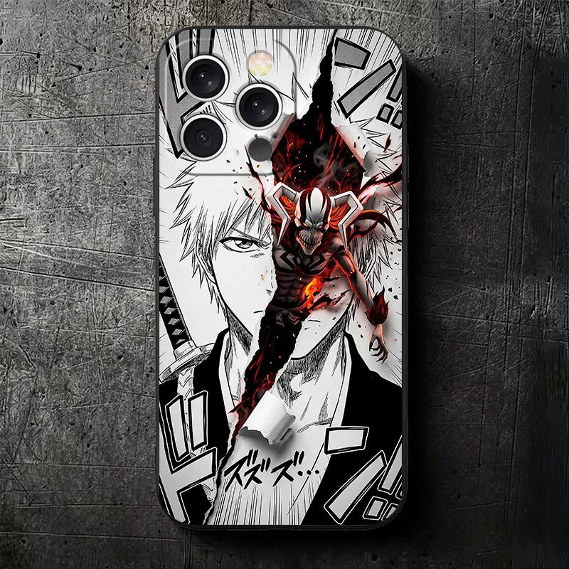 

Bleach Куросакі Ітіго М який чохол для телефону для iPhone 16 16E 17 Air 15 Pro Max 14 Plus 13 Mini 11 12 7 Чорний Захисний задній корпус iPhone 14 ProMax