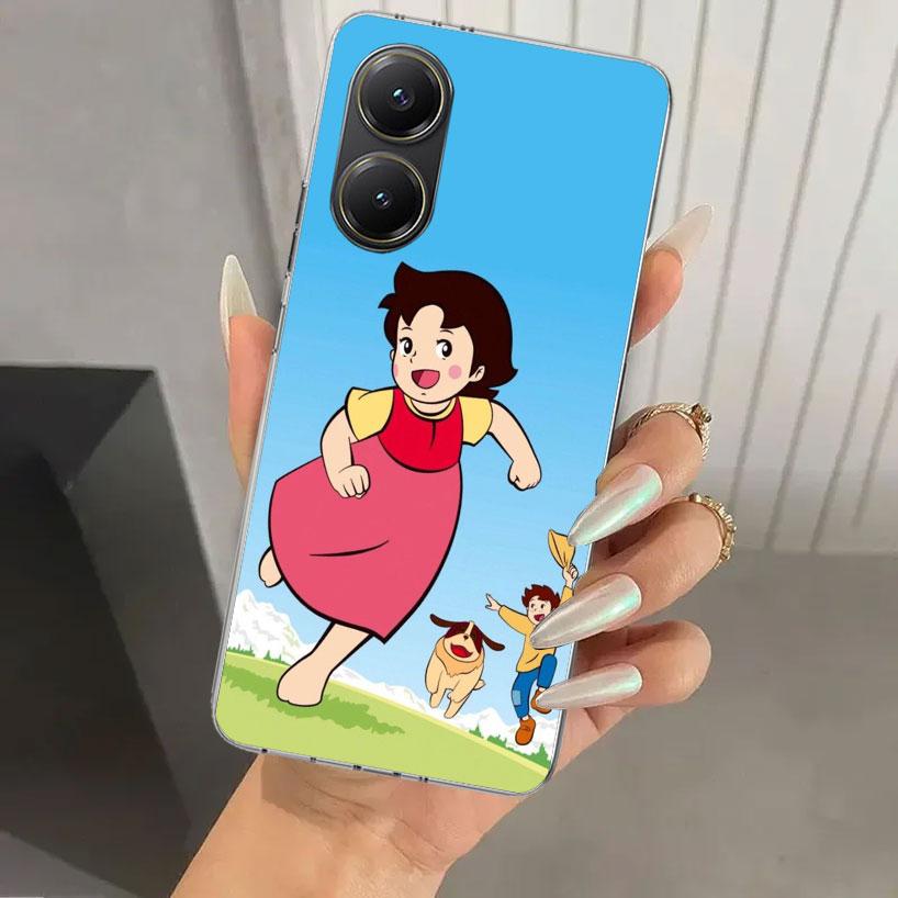 Heidi Cute Cartoon Phone Case for Xiaomi Poco X5 X6 X7 Pro F7 Ultra M7 Redmi 15 15C 13 13C 12 12C 10 10A 10C 9 9A 9C 9T Shell Po