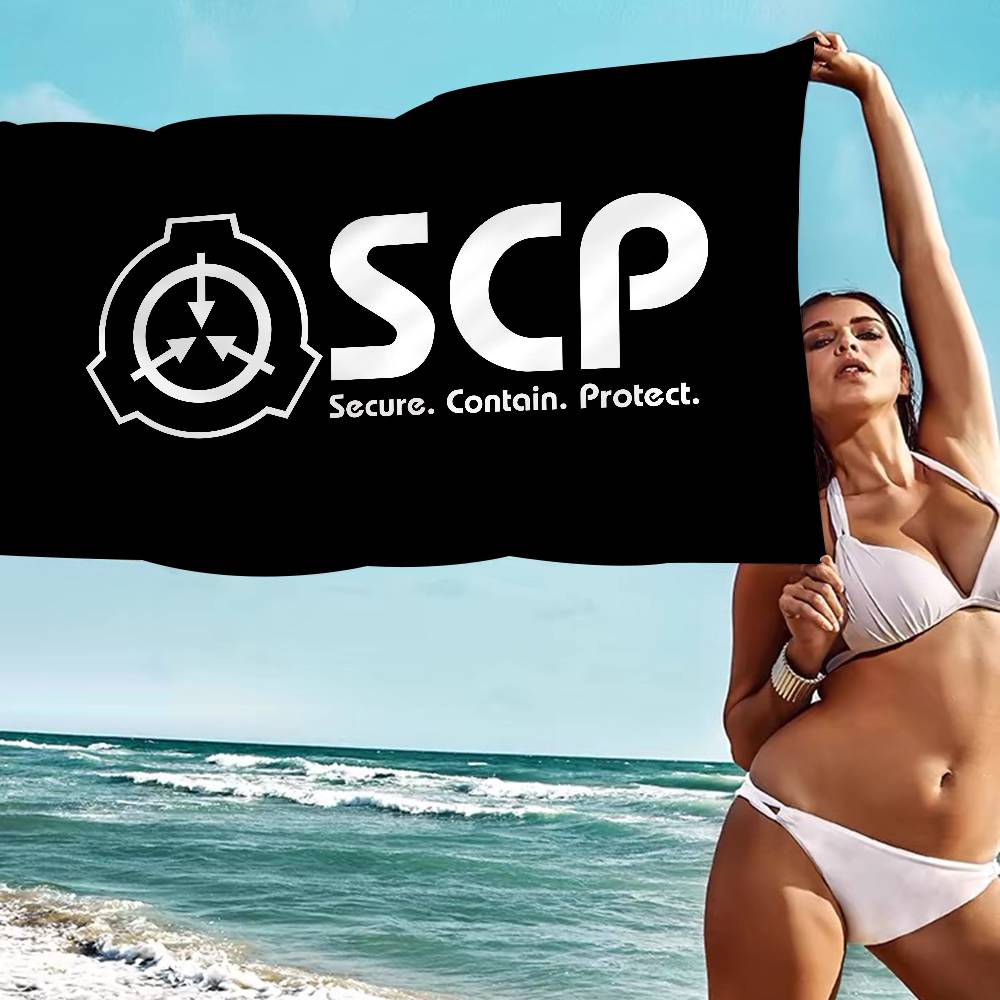 Popular Scp F-Foundation Game Foundation Beach Swimming Towel Soft Absorbent Washcloth Children's Gifts For Travel Camping Gym