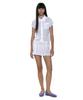 Partimento Woman Pwc Cotton Lace Trim Gored Mini Skirt_White