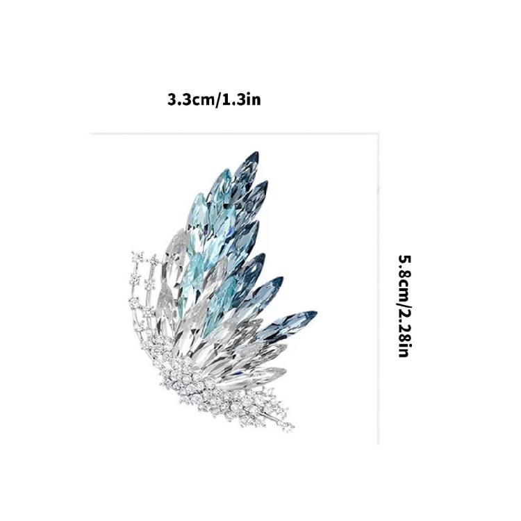 Multicolor Crystals Butterfly Brooch Comfortable Alloy Construction Easy To Wear On Scarves Hats