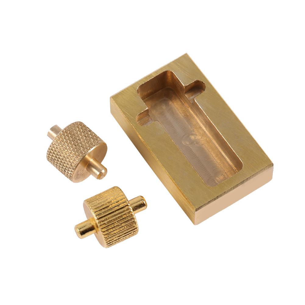 Leather Top Edge Dye Oil Roller Box Applicator DIY Craft Treatment Tool Brass with Extra Roller