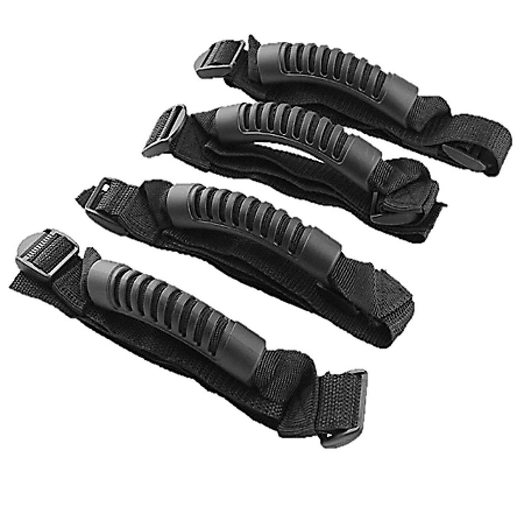 (ST TS) JEEP Grab Handles, Black, Set of 4, for Wrangler Unlimited, Sahara, and Rubicon