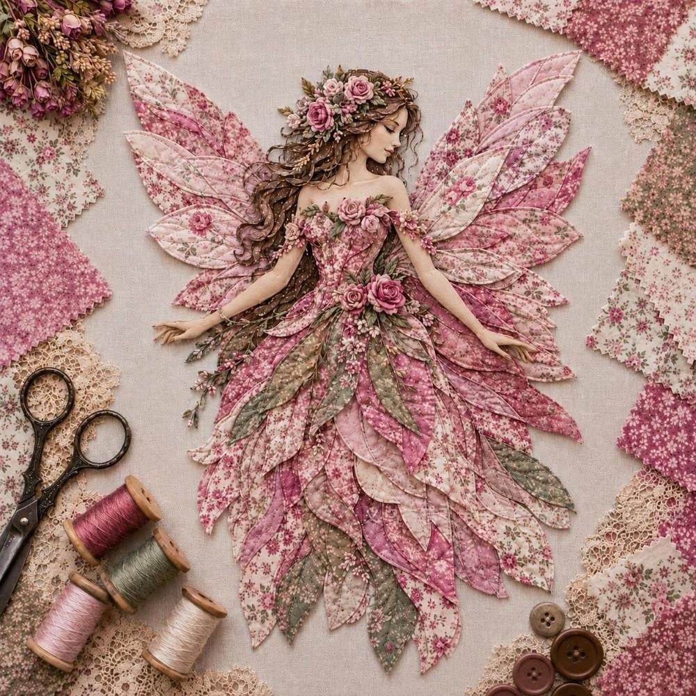Step By Step Guide Patchwork Fairy Kit Handmade DIY Sewing Kit Cute Fabric Craft Set  Home Decor