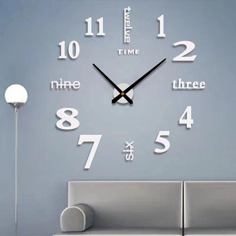 Creative Luminous DIY Wall Clock - Silent, Punch-Free Decorative Clock for Bedroom