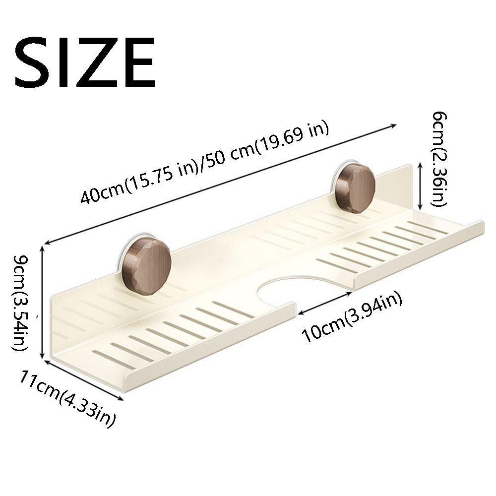 Wall Mounted Bathroom Sink Shelf Over Faucet Suction Cup U-Shaped Storage Rack  Vanity Storage