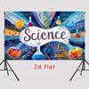 Banner de Educación STEM 2D para Aula de Ciencias con Símbolos Químicos