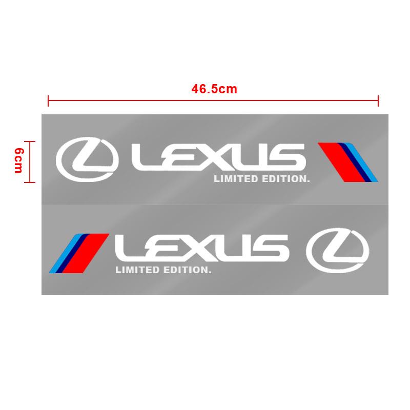 2pcs Car Side Door 3D Sticker Badge Decal Decoration Emblem For Lexus CT200H ES250 ES300H IS250 IS200 GS300 GS460 GX470 LS400