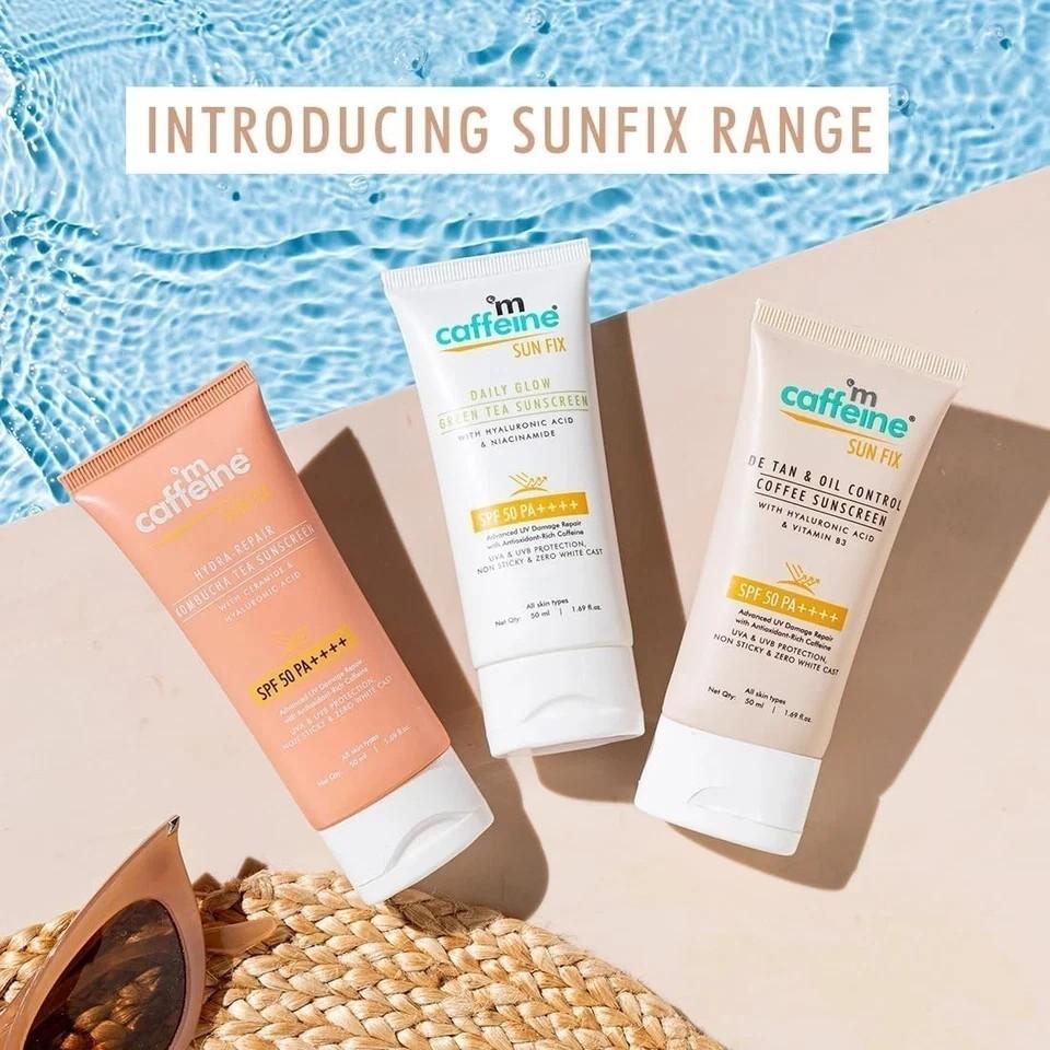 mCaffeine Niacinamide and Hyaluronic Acid Sunscreen SPF 50++ for Oily Skin 50ml
