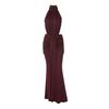 European and American new women's clothing neck pleated backless slim dress sexy temperament dress dress