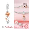 Jubiläen Charm Kupfer Originale Rose Liebesherzen Perle Passt zu Armbändern Halsketten Perlen Schmuck Basteln Schöner Schmuck Geschenke