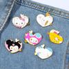 Soft Cute Sanrio Metal Badge Love Styling Kulomie Melody Jade Cinnamon Dog Alloy Brooch