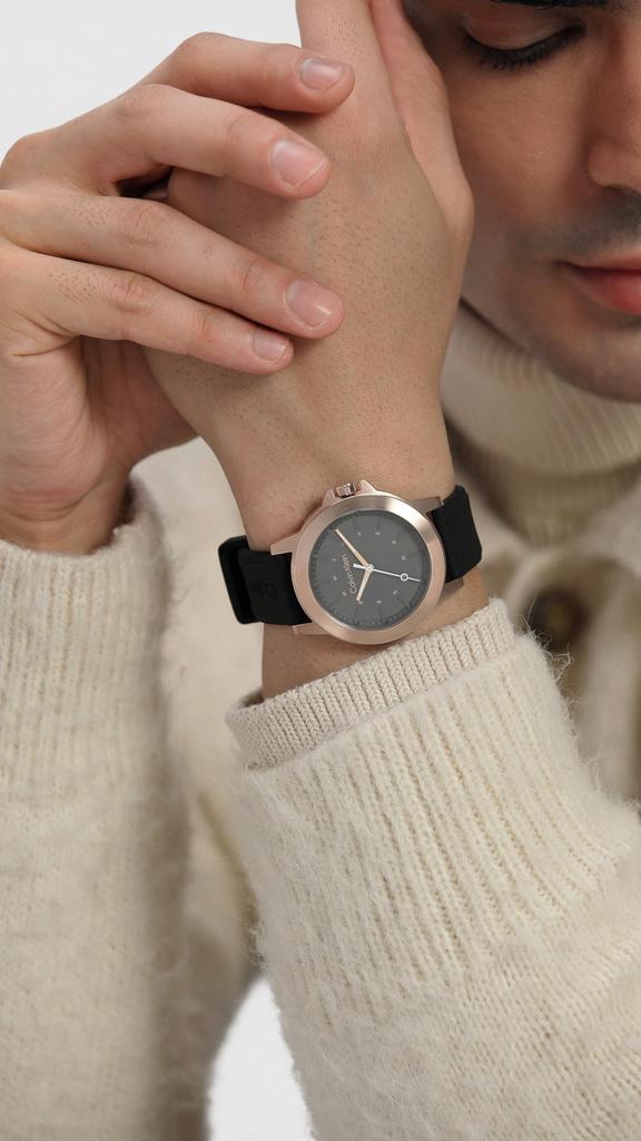 Calvin Klein Watch CK RESET Black Dial Silicone Strap 25200481 Men's [Official Import]