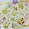 Cartoon Pokemon Pikachu 3D Stickers Cute Diy Mini Kawaii Puffy Stickers Scrapbook Laptop Phone Case Crystal Stickers