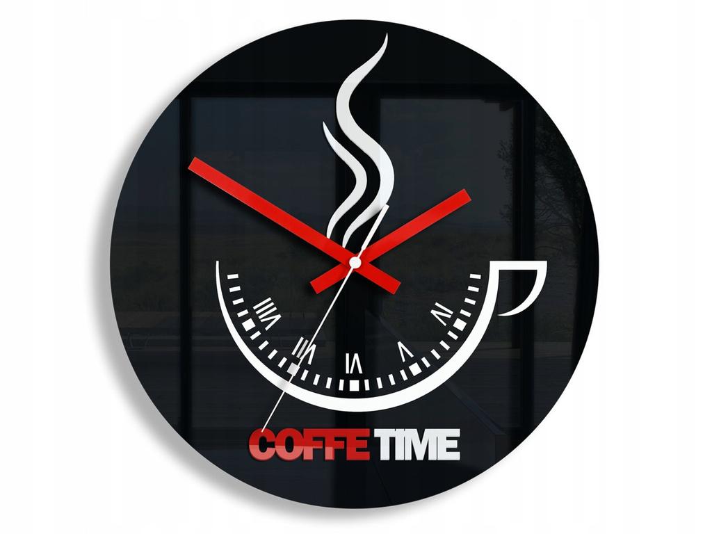 COFFEE TIME II BLACK WALL CLOCK