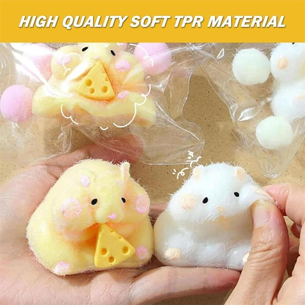 Hamster Squeezing Fun Pig Cheese Soft Sticky Bag Mud Feeling Squeezing Slow Decompression Toy