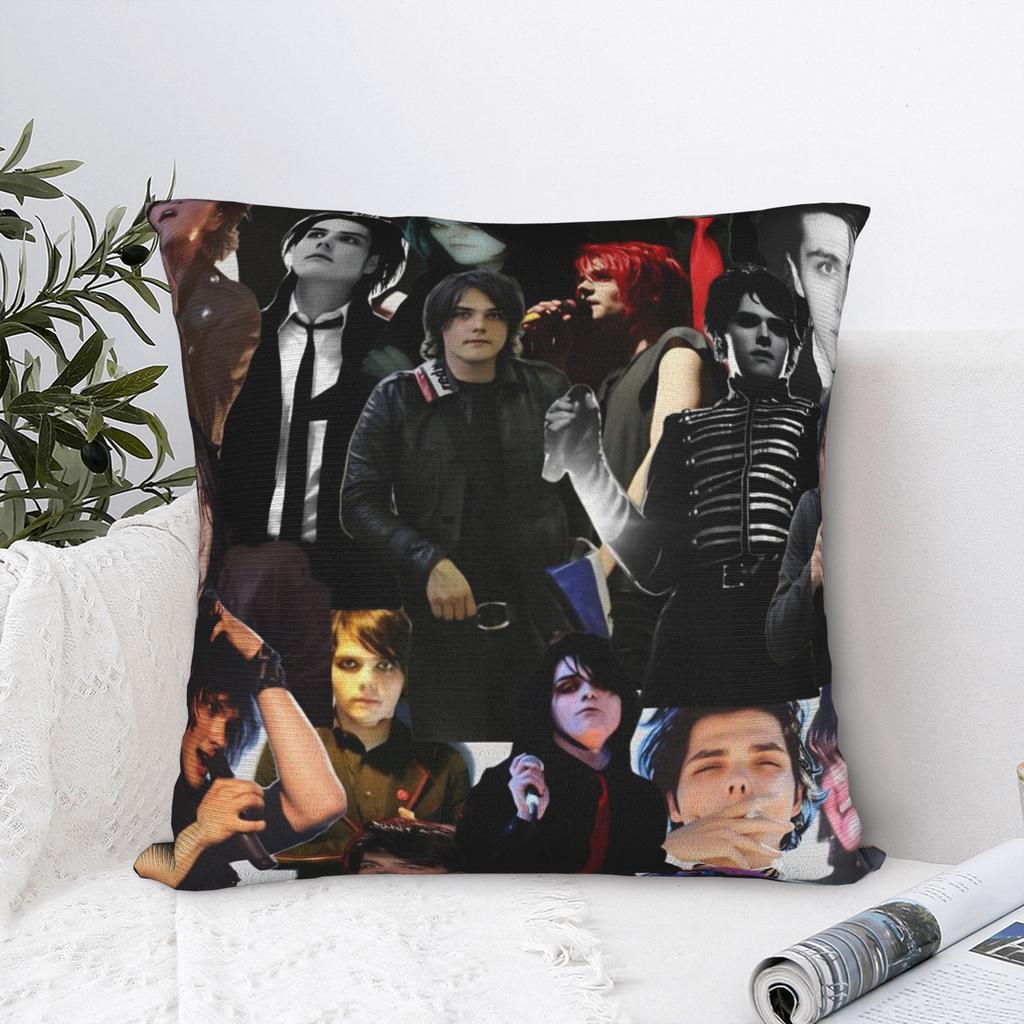 G-Gerard Way MCR Federe Cuscino Retro Trendy Federa Cuscino Per Sedia Divano Decorazione Casa Copricuscino Stampato