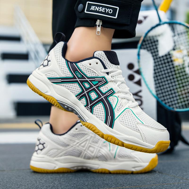 New badminton shoes men's shoes professional competition tennis sports shoes breathable non-slip beef tendon sole volleyball table tennis shoes