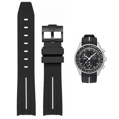 20mm Saat Kordonu ve Silikon Su Geçirmezliğe Sahip Kauçuk Saat Kordonu ve Ayar Aleti ve Yaylı Omega, Swatch, MoonSwatch, Omega, İçerir