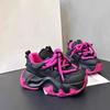 Black Platform Women's Sneakers Spring Lace-Up Thick Bottom Vulcanize Shoes Woman Breathable Sports Shoes Ladies