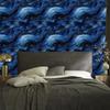 Ink Wallpaper Navy Blue, Black and Azure 50x1000