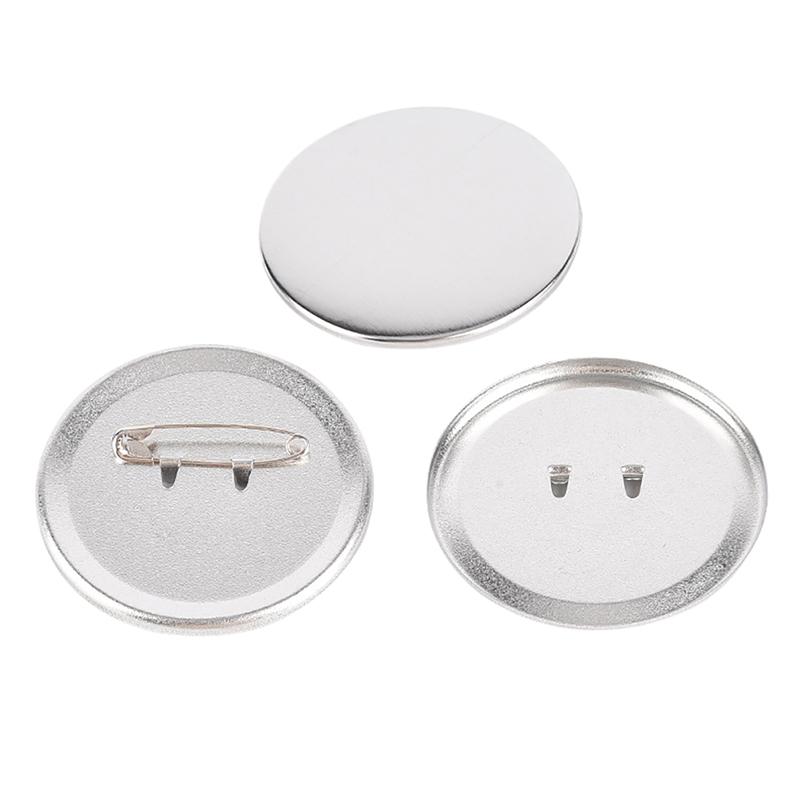 50Set 25-75Mm Metal Badge Pin Button Maker Parts Diy Blank Badge Button Parts For Art Crafts Making Iron-Base Badges Set