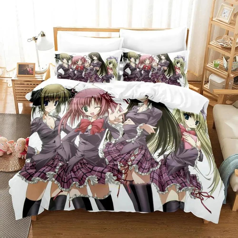 Anime Student Councils Discretion Bedding Set,Duvet Cover Bed Set Quilt Cover Pillowcase,King Queen Twin Size Boys Girls Adults