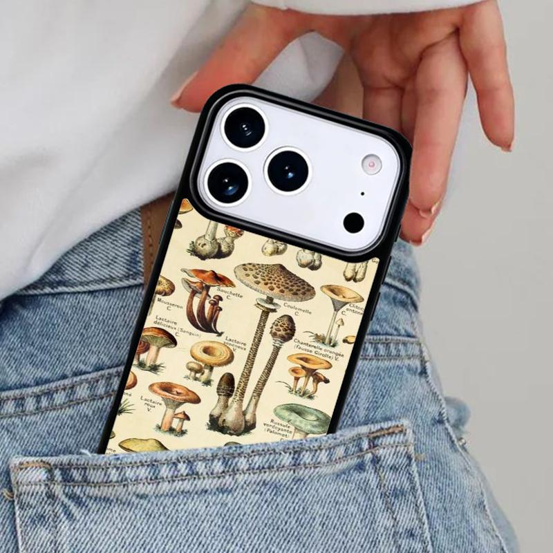 Mushroom Phone Case for iPhone 17ProMax 12 13 14 15 16e 17 Pro Max Plus Air Cover