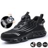 Rotating Button Men Work Safety Shoes Puncture-Proof Safety Boot For Engineers Work Sneakers Fashion Protection Shoes Men Boots