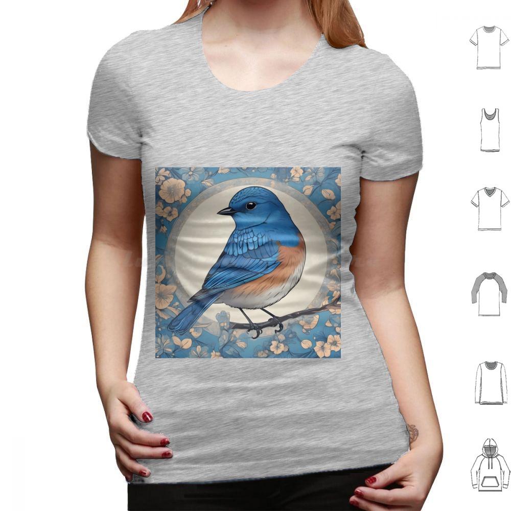 Bluebird Colour 03 T Shirt Big Size 100 Cotton Bluebird Bluebird Art Bluebird Watercolour Bluebird Design Bluebird Feathers