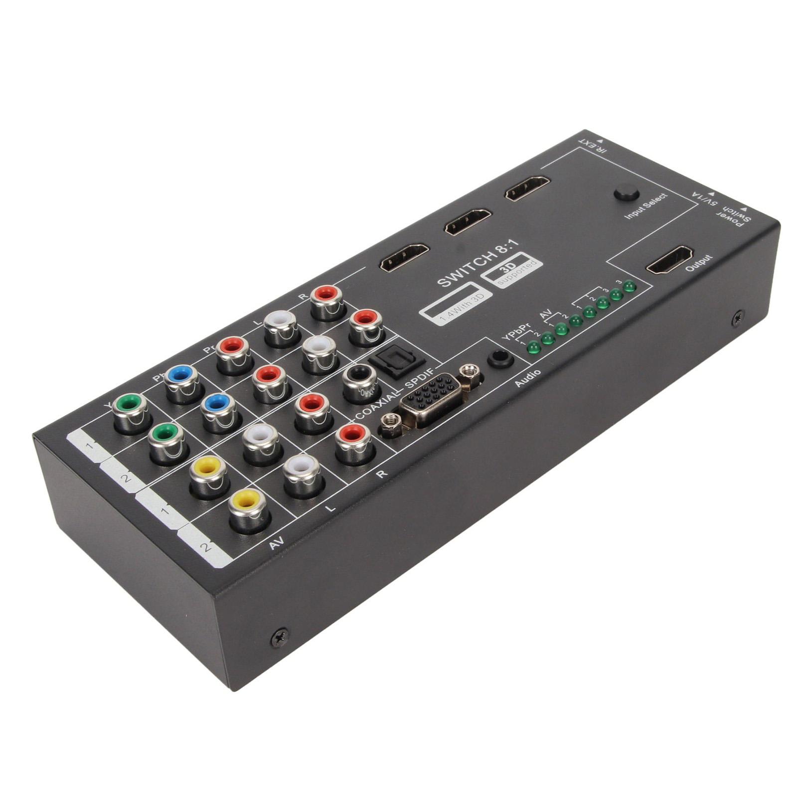 

HD Мультимедийный Интерфейс Конвертер VGA AV Ypbpr Компонентный HD Мультимедийный Интерфейс 1080P Звук EU Plug