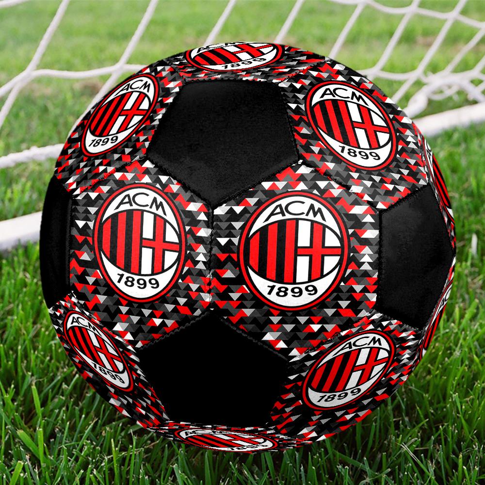 Pallone da Calcio AC Milan Tema Taglia 5, Adatto Sia per Partite Indoor che Outdoor, un Regalo Adatto a Tutti.