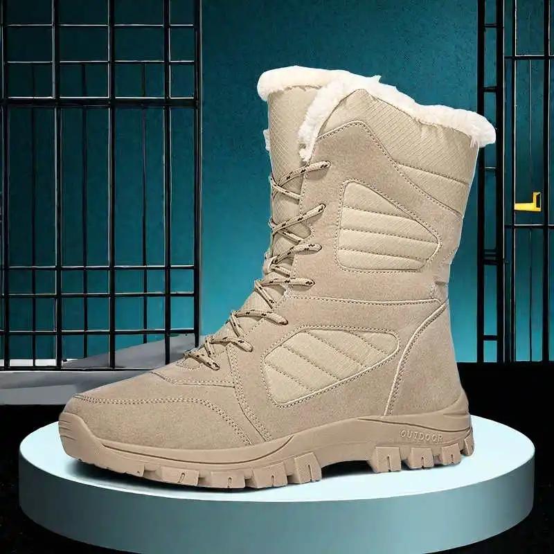 Snow Boots High Sole Shoes Vintage Flats Men's Beige Sneakers Green Boot Sports Shose New Fast Hospitality Special Offers