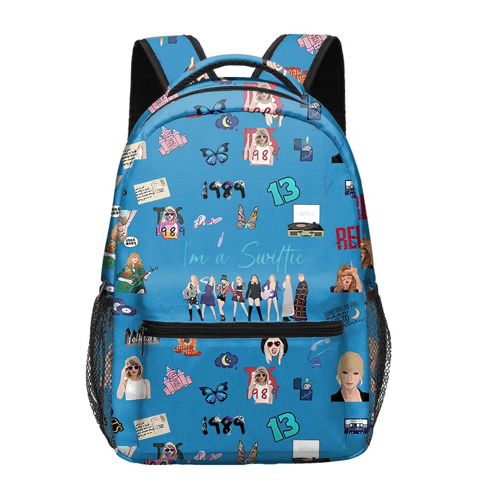 Taylor Swift Grund- und Sekundarschulrucksack, Kinderrucksack, Vollständig bedruckter Rucksack